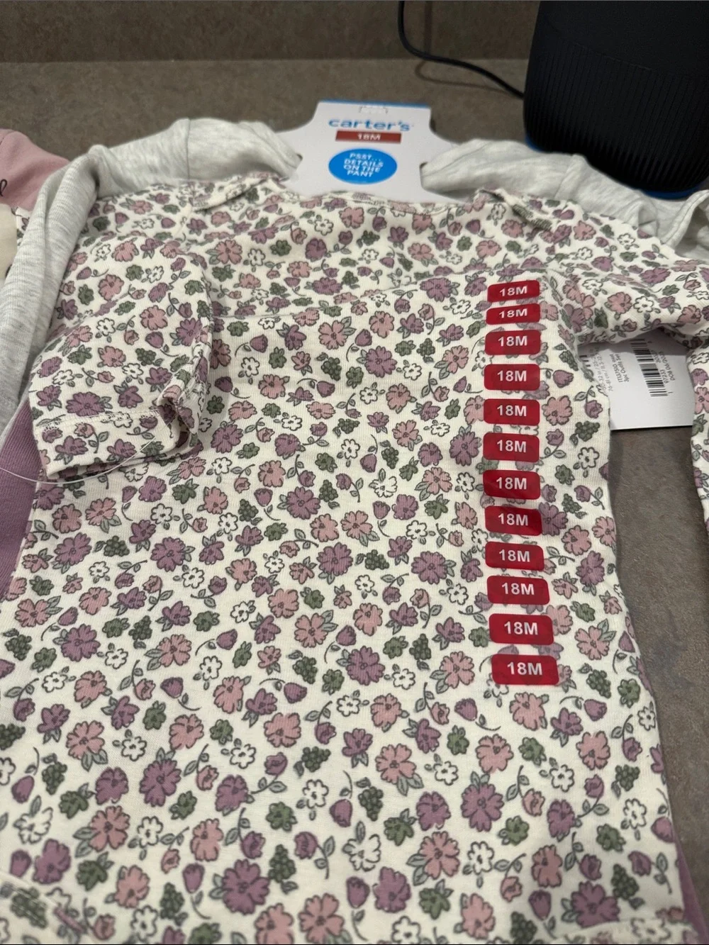 Carters 3 pc sets. Includes 2 sets. Size 18 mos